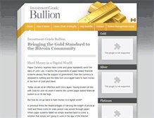 Tablet Screenshot of investmentgradebullion.com